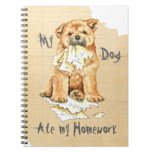 Caderno Espiral Meu Chow Chow Comeu Meu Trabalho De Casa