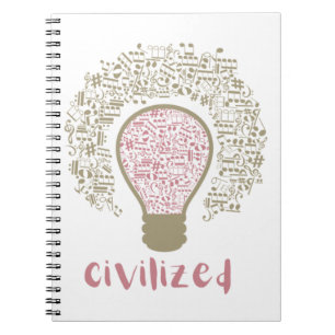 Caderno Espiral Meu Coração Lumi Clássico design de Arte Civilizad