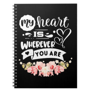 Caderno Espiral Meu Coração Onde Você Estiver