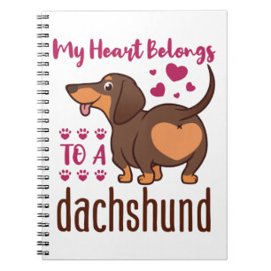 Caderno Espiral Meu coração pertence a um Dachshund