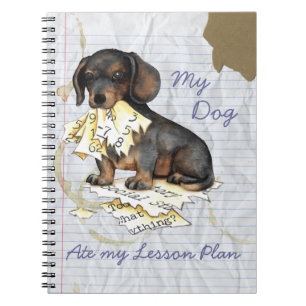 Caderno Espiral Meu Dachshund comeu meu plano de aula