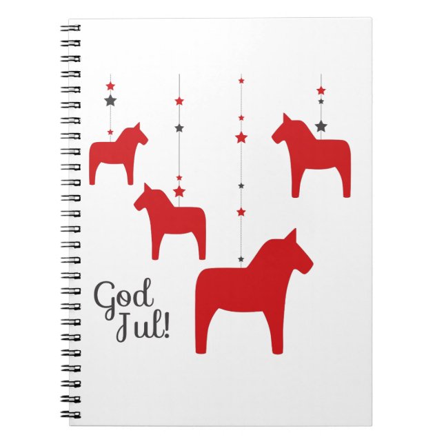 Caderno Espiral Meu Deus! Notebook Dala Horse (Frente)