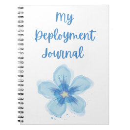 Caderno Espiral Meu Diário de Implantação com Flor Azul