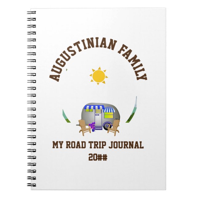 Caderno Espiral Meu Diário de Viagem da Família (Frente)