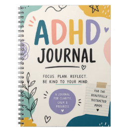 Caderno Espiral Meu Diário Diário de TDAH para Foco
