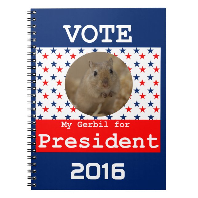 Caderno Espiral Meu Gerbil para o Presidente Notebook (Frente)