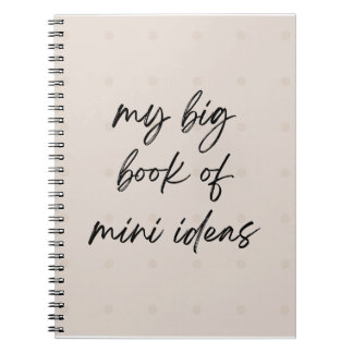 Caderno Espiral "Meu grande livro de mini-ides"