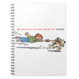 Caderno Espiral Meu instrutor pessoal trabalha para os ossos