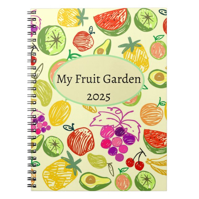 Caderno Espiral Meu Jardim da Fruta 2025 (Frente)