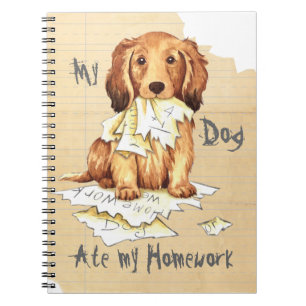 Caderno Espiral Meu Longueirado Dachshund Comeu Minha Casa
