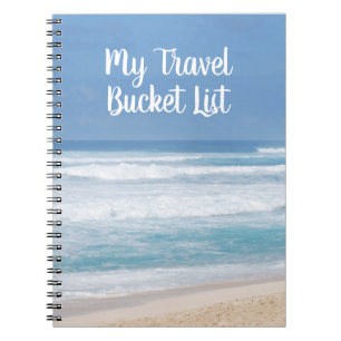 Caderno Espiral Meu notebook de lista de Baldes de Viagem