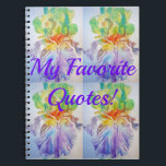 Caderno Espiral Meu Notebook Iris Floral Flowers é citado como fav<br><div class="desc">Meu Favorito Cita O Notebook Iris Floral Flowers. Este caderno daria um presente tão bem-vindo para qualquer amante de jardim ou flores. Projetado a partir das minhas pinturas de aquarela originais.</div>