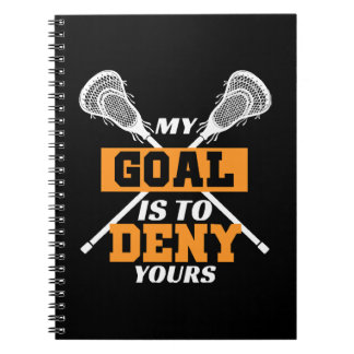 Caderno Espiral Meu Objetivo É Negar Seu Lacrosse