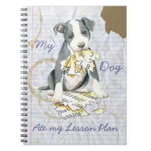 Caderno Espiral Meu pitbull comeu meu plano de aula