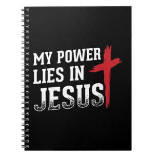 Caderno Espiral Meu Poder Está Em Jesus Cruzando Deus A Camisa Cri
