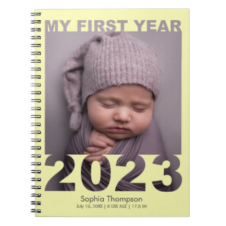 Caderno Espiral Meu Primeiro Ano 2023 Bebê de Recorte Moderno Amar