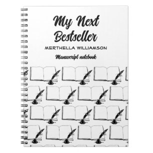 Caderno Espiral MEU PRÓXIMO BESTSELLER Writers Manuscript Notebook
