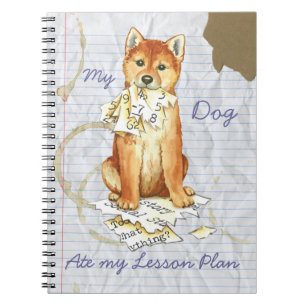 Caderno Espiral Meu Shiba Inu comeu meu plano de aula