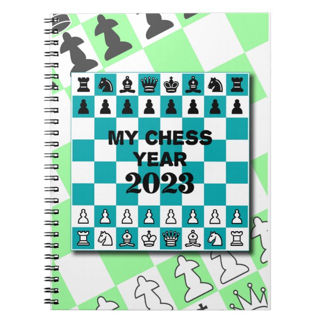 Caderno Espiral Meu Xadrez Ano 2023, (Frente)