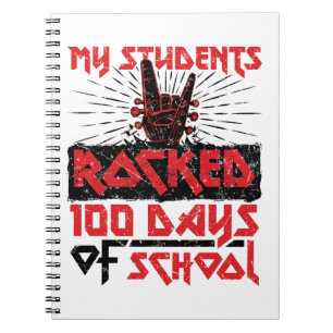 Caderno Espiral Meus alunos balançaram 100 dias de professor