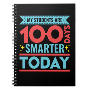 Caderno Espiral Meus Estudantes São 100 Dias Mais Inteligentes Do