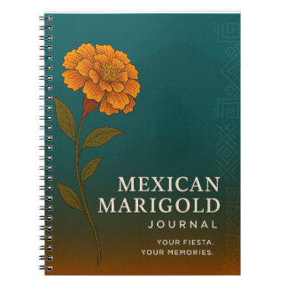 Caderno Espiral Mexican Marigold Journal: Nature-Inspired Notebook