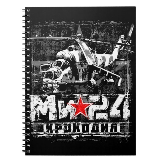 Caderno Espiral Mi-24 helicóptero soviético (Frente)