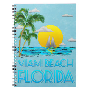 Caderno Espiral Miami Beach Flórida