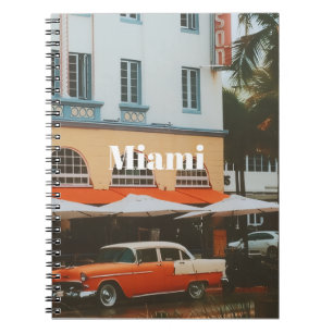 Caderno Espiral Miami Ocean Drive Lembrança de Viagem