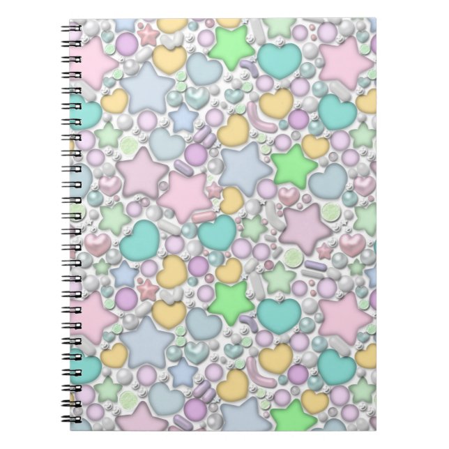 Caderno Espiral Miçangas de vidro, joias (Frente)