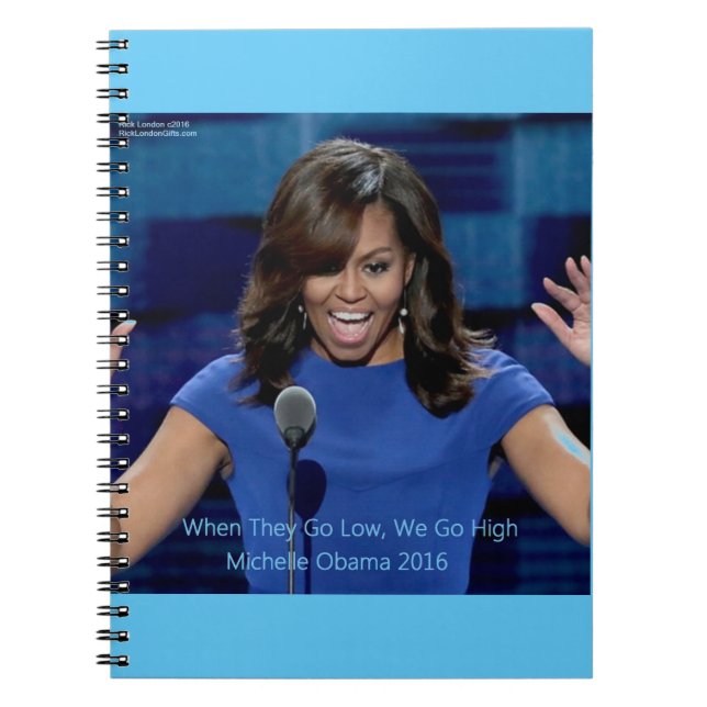 Caderno Espiral Michelle Obama Coletivo "Vamos Alto" (Frente)