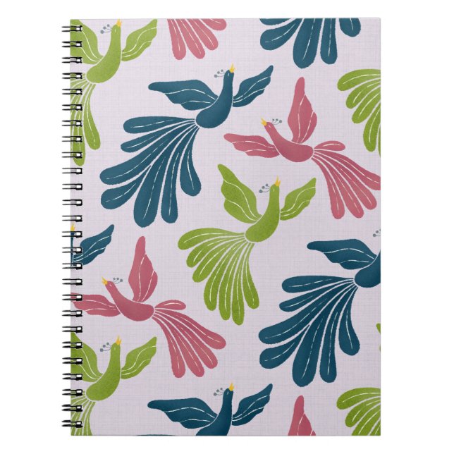 Caderno Espiral Mid-Century Modern Firebirds (Frente)