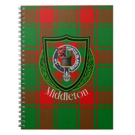 Caderno Espiral Middleton Scottish Clan Tartan & Crest