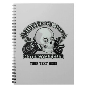 Caderno Espiral Midlife Cruisers MC notebook personalizado