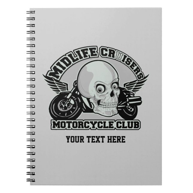 Caderno Espiral Midlife Cruisers MC notebook personalizado (Frente)