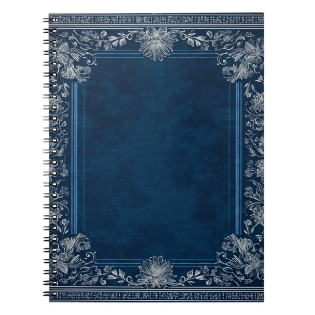 Caderno Espiral Midnight Botanical Frame Custom (Frente)