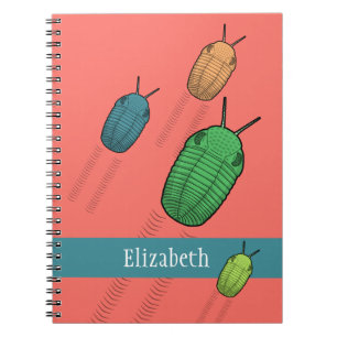 Caderno Espiral Migração trilobita - Animais pré-históricos