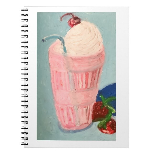 Caderno Espiral Milkshake de Morango (Frente)