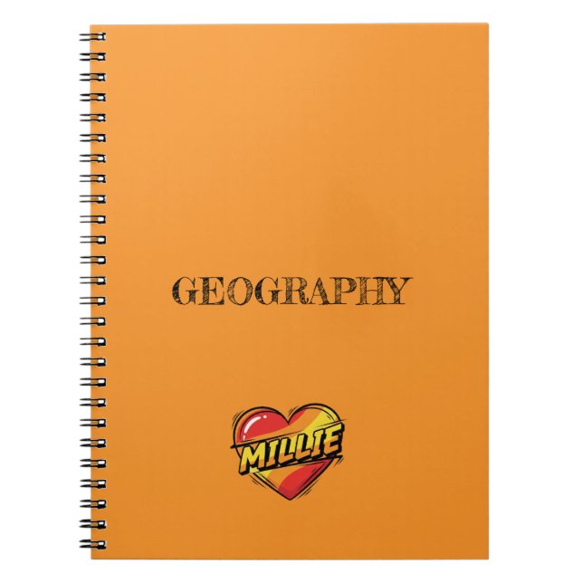 Caderno Espiral Millie Orange (Frente)