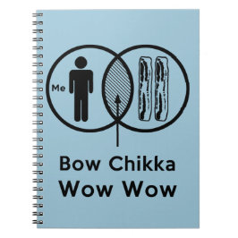 Caderno Espiral Mim + Bacon = arco Chikka wow wow