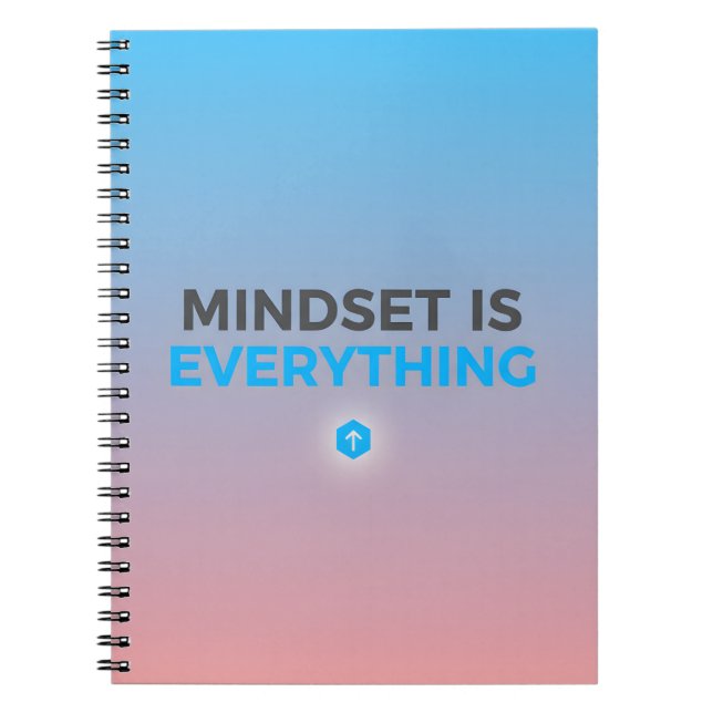 Caderno Espiral Mindset Is Everything – Gradient Motivational Note (Frente)
