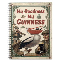 Caderno Espiral "Minha Bondade Meu Guinness" Vinta