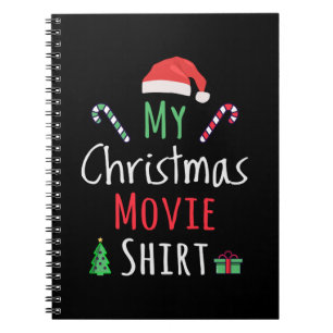 Caderno Espiral Minha Camisa De Cinema De Natal