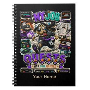 Caderno Espiral Minha Camisa de Trabalho Personalizada Divertida d
