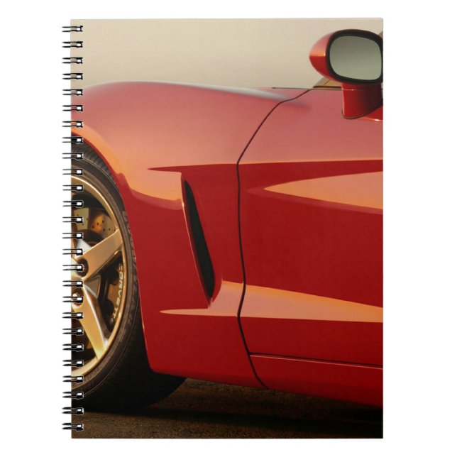 Caderno Espiral Minha corveta vermelha (Frente)