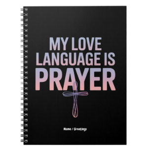 Caderno Espiral Minha Linguagem De Amor É Oração Jesus Design Cris