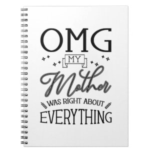 Caderno Espiral Minha Mãe Direta Sobre Tudo