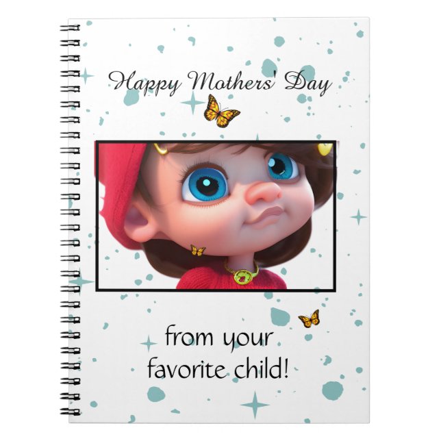 Caderno Espiral Minha mãe super legal (Frente)