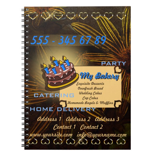 Caderno Espiral Minha padaria - Notebook (Frente)