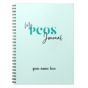 Caderno Espiral Minha Síndrome de Ovário Policial Teal do Diário P